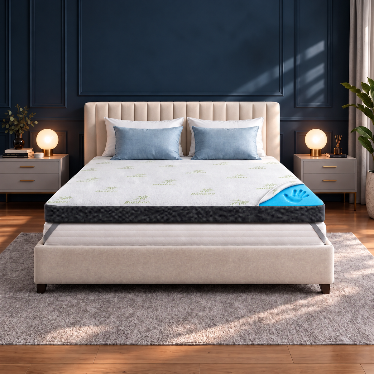 Surmatelas Confort Premium – Surmatelas en mousse à mémoire de forme avec gel