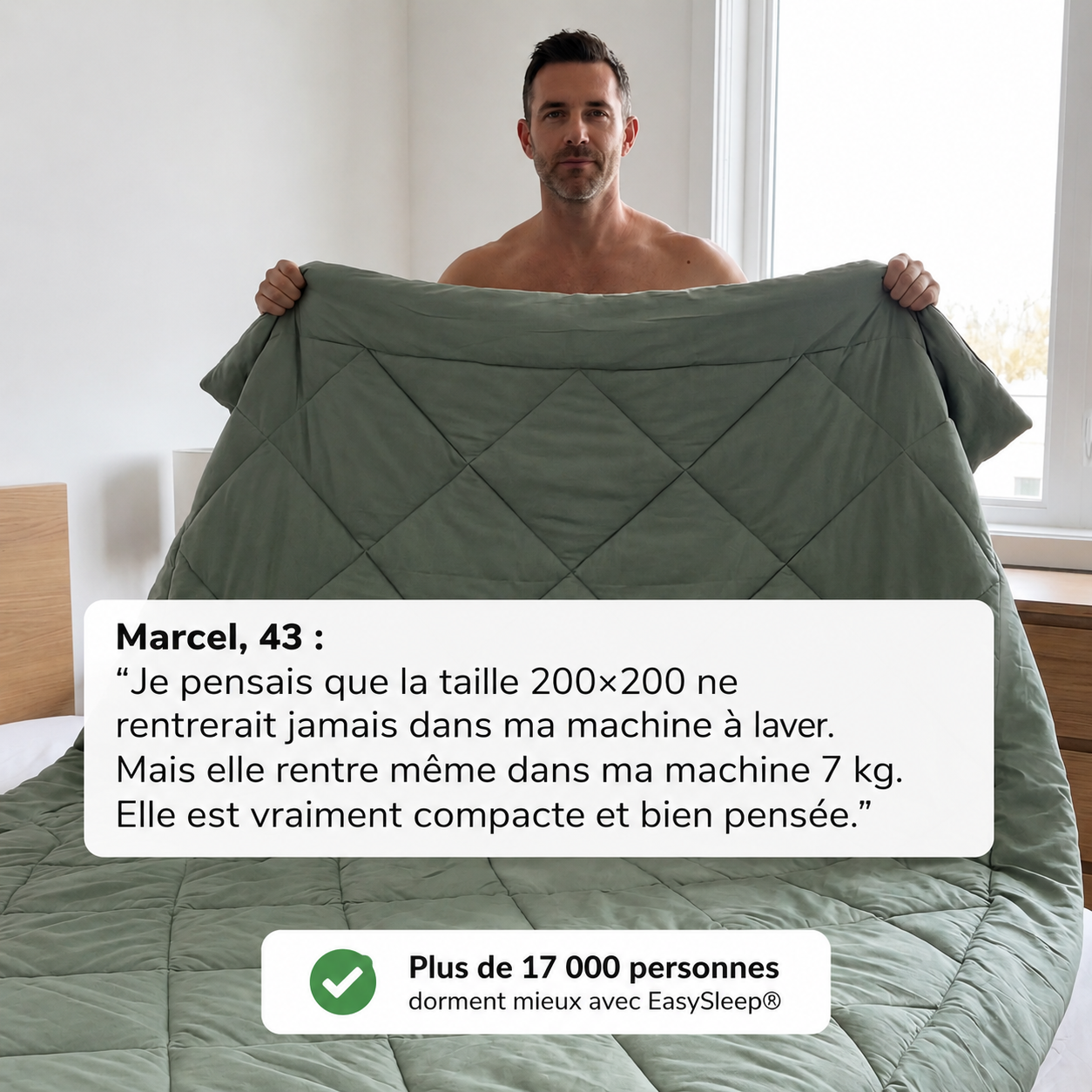 EasySleep® – La couette 2-en-1 à séchage rapide qui remplace vos draps.