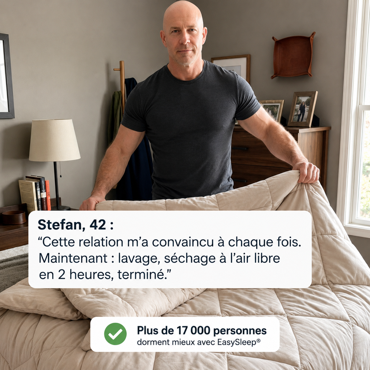 EasySleep® – La couette 2-en-1 à séchage rapide qui remplace vos draps.