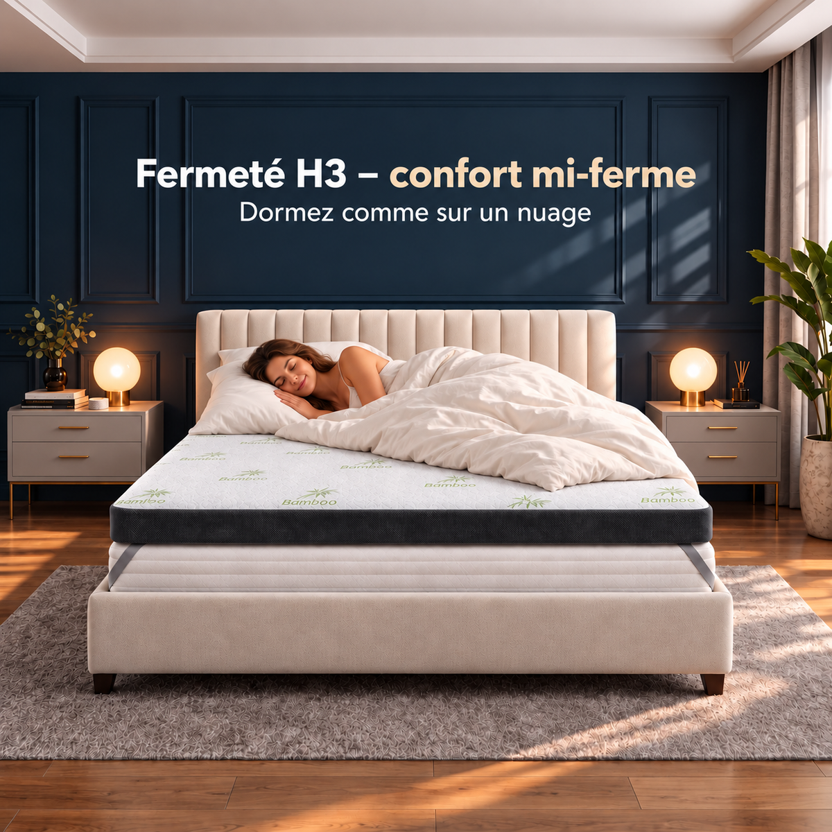 Surmatelas Confort Premium – Surmatelas en mousse à mémoire de forme avec gel