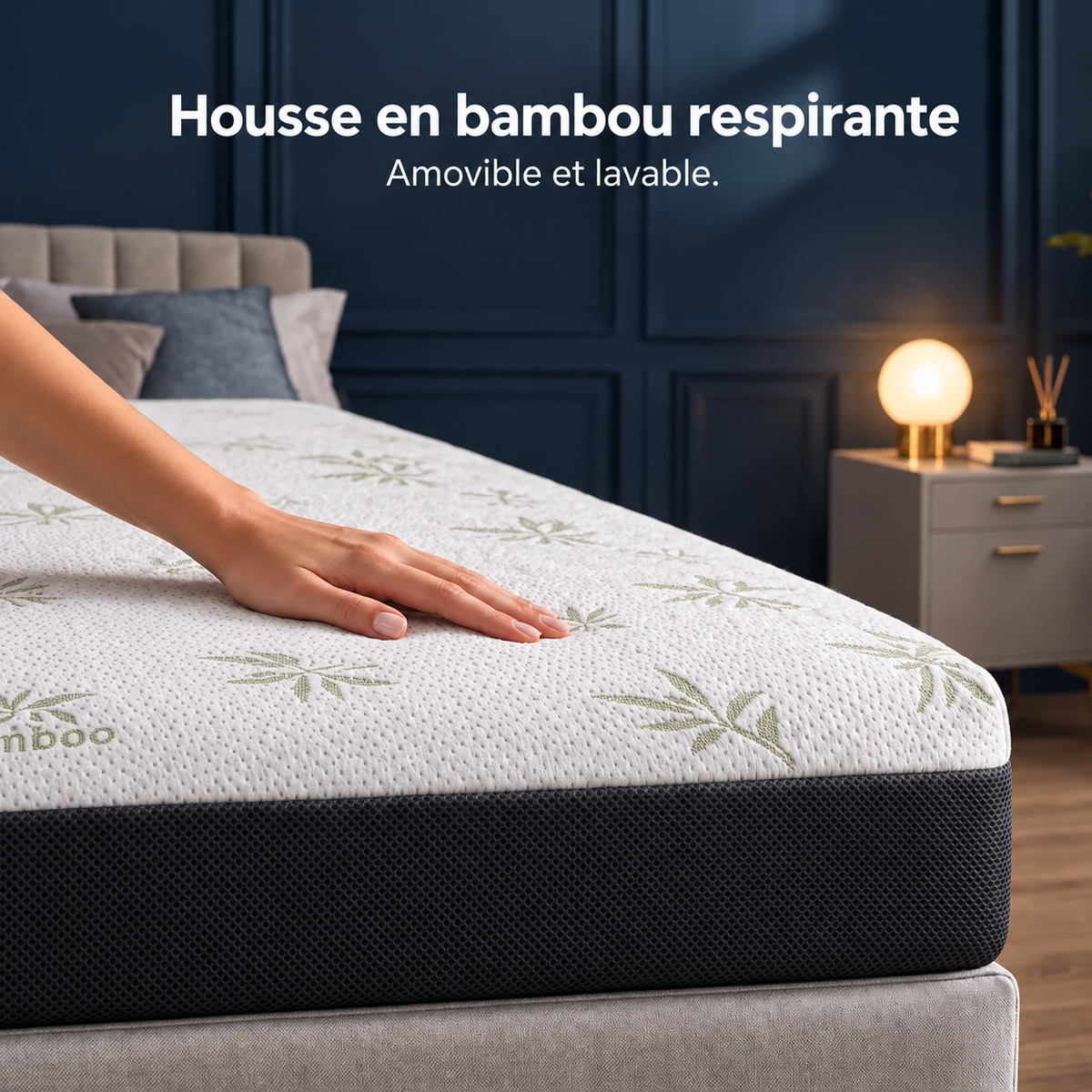 Surmatelas Confort Premium – Surmatelas en mousse à mémoire de forme avec gel